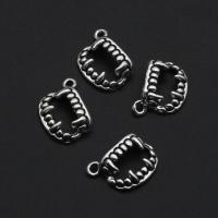 Tibetan Style Pendants, Tooth, original color, 14mm, Approx 1000PCs/Bag, Sold By Bag
