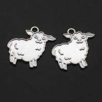 Zinc Alloy Animal Beads Sheep original color 34mm Approx Sold By Bag