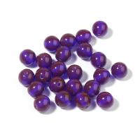 Resin Jewelry Beads, Round, plated, DIY & two tone, purple, Sold By Bag