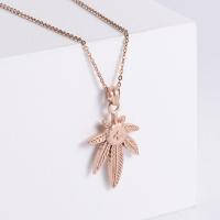 Stainless Steel Jewelry Necklace 304 Stainless Steel plated fashion jewelry & for woman rose gold color Length 17.72 Inch Sold By PC