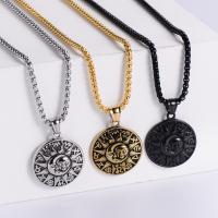 Stainless Steel Jewelry Necklace 304 Stainless Steel Round anoint fashion jewelry & Unisex Length 23.62 Inch Sold By PC