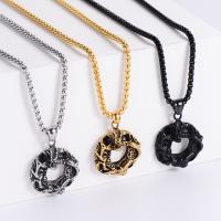 304 Stainless Steel Necklace Round fashion jewelry & for man Length 23.62 Inch Sold By PC