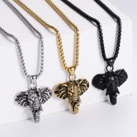 304 Stainless Steel Necklace Elephant fashion jewelry & for man Sold By PC