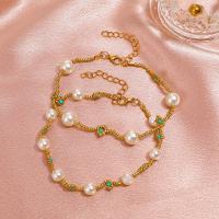 Bracelet en alliage de zinc, avec Plastique ABS perle, avec 1.97 chaînes de rallonge, bijoux de mode & styles différents pour le choix & pour femme, Longueur:9.05 pouce, Vendu par PC