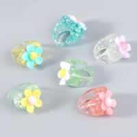 Resin Finger Ring Flower fashion jewelry & for woman Sold By PC