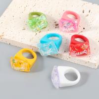 Resin Finger Ring Candy fashion jewelry & for woman Sold By PC