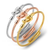Stainless Steel Cuff Bangle, forgyldt, Justerbar & tre stykker & mode smykker, flere farver til valg, nikkel, bly & cadmium fri, Solgt af sæt