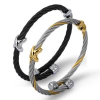 Stainless Steel Cuff Bangle, forgyldt, mode smykker, flere farver til valg, Solgt af PC