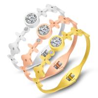 Bracelet en acier inoxydable, Placage, bijoux de mode & unisexe & avec strass, plus de couleurs à choisir, Vendu par PC