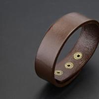 PU Leather Cord Bracelets, Tibetan Style, with PU Leather, plated, Unisex, more colors for choice, Length:23 cm, Sold By PC