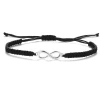 Zinc Alloy Bracelet with Polyester Cord Number 8 for couple Length 27 cm Sold By PC