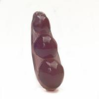 Chalcedony vedhæng, Purple Chalcedony, Bean, naturlig, poleret & Unisex, lilla, 57x20mm, Solgt af PC