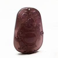 Chalcedon Přívěsek, Purple Chalcedon, přírodní, leštěný & unisex, nachový, 50x35mm, Prodáno By PC