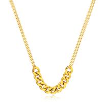 Titanstahl Halskette, mit Verlängerungskettchen von 1.96inch, plattiert, Twisted Piece Kette & Oval-Kette & für Frau, keine, 74mm, 9mm, verkauft per ca. 17.7 ZollInch Strang