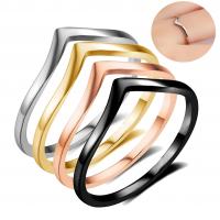 Ring Finger ze stali nierdzewnej, Stal nierdzewna, Wzór geometryczny, Powlekane, różnej wielkości do wyboru & dla kobiety, dostępnych więcej kolorów, 20mm, 5mm, rozmiar:5-10, sprzedane przez PC