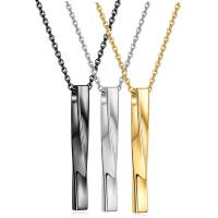 Titanium Steel Necklace, Geometrical Pattern, plated, oval chain & for man, more colors for choice, 5x41mm, Sold Per Approx 19.68 Inch Strand