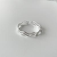 Brass Cuff Bangle, silver color plated, Adjustable & for woman & hollow, Sold By PC
