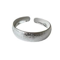 Brass Cuff Bangle, silver color plated, Adjustable & for woman, Sold By PC