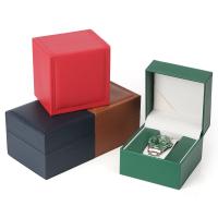 Watch Jewelry Box, PU Leather, Square, more colors for choice, 110x110x88mm, 5PCs/Lot, Sold By Lot