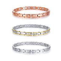 Bijoux bracelet en acier inoxydable, Placage, avec Magnetite & pour femme, plus de couleurs à choisir, 6mm, Longueur:8.27 pouce, Vendu par PC