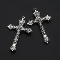 Tibetan Style Cross Pendants, Crucifix Cross, original color, 49mm, Approx 250PCs/Bag, Sold By Bag