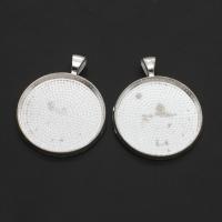 Zinc Alloy Pendant Cabochon Setting Round original color 42mm Approx Sold By Bag