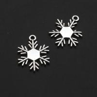 Zinc Alloy Jul Vedhæng, Snowflake, oprindelige farve, 24mm, Ca. 500pc'er/Bag, Solgt af Bag