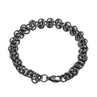 Stainless Steel Jewelry Bracelet fashion jewelry & rolo chain & for man original color 235mm Sold By PC