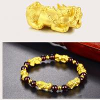 Natural Garnet Bracelet Natural Stone with Brass plated Unisex 14*6*6mm-6mm-4mm Length 17 cm Sold By PC