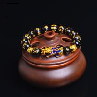 Bracelet de bijou en agate , laiton, avec Agate, bête sauvage Fabuleuse, émail selon l'humeur, plus de couleurs à choisir, Longueur:18 cm, Vendu par PC