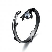 925 Sterling Silver Pljuska prst prsten, s Mjesečev, pozlaćen, bez spolne razlike & prilagodljiv, više boja za izbor, Veličina:6-10, Prodano By PC