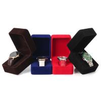 Watch Jewelry Box, Velveteen, dustproof, more colors for choice, 80x100x65mm, 5PCs/Lot, Sold By Lot