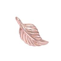 925 Sterling Silver Pendant Feather plated DIY Sold By PC