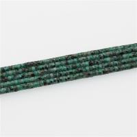 African Turquoise Beads, Coin, polished, green, 2x4mm, 5Strands/Lot, Sold By Lot