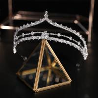 Bridal Tiaras Rhinestone with Zinc Alloy Crown plated for woman & with rhinestone Sold By PC