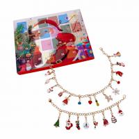 Tibetan Style DIY Bracelet Set, Christmas Design & enamel & with rhinestone, multi-colored, 170x250x15mm, Sold By Set