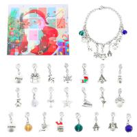 Zinc Alloy DIY Bracelet Set with Resin Christmas Design & enamel & with rhinestone multi-colored Sold By Set