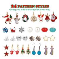 Zinc Alloy DIY Bracelet Set Christmas Design & enamel & with rhinestone multi-colored Sold By Set