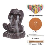 Backflow Incense Burner, Purple Clay, plated, for home and office & durable, 160x160x120mm, Sold By PC