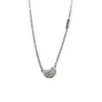 925 Sterling Silver Necklaces with 1.97inch extender chain sideways chain & butterfly design & for woman nickel lead & cadmium free Length 15.75 Inch Sold By PC