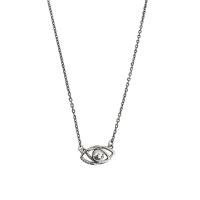 925 Sterling Silver Necklaces, with 1.97inch extender chain, Eye, cross chain & for woman, nickel, lead & cadmium free, Length:15.75 Inch, Sold By PC
