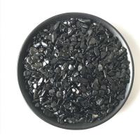 Edelstein-Span, Obsidian, Bruchstück, Natürliche & kein Loch, schwarz, 9-12mm, verkauft von kg