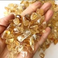 Chips de pierres précieuses, perles de citrine, Naturel & aucun trou, Jaune, Vendu par sol