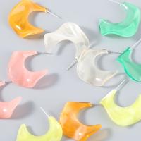 Resin Earring Zinc Alloy with Resin fashion jewelry & for woman Sold By Pair