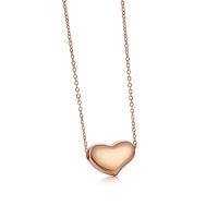 Edelstahl Schmuck Halskette, Herz, plattiert, Modeschmuck, keine, frei von Nickel, Blei & Kadmium, verkauft von PC