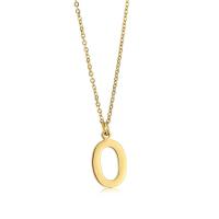 Stainless Steel Jewelry Necklace Number gold color plated fashion jewelry nickel lead & cadmium free Sold By PC