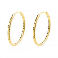 925 Sterling Silver Hoop Earrings Donut plated fashion jewelry & for woman Sold By Pair
