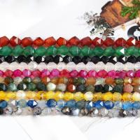 Agat perler, Agate, Runde, Star Cut Faceted & forskellig størrelse for valg, flere farver til valg, Solgt Per Ca. 13.7 inch Strand