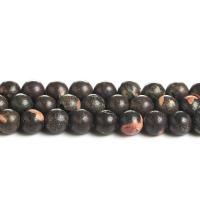 Jade Beads, Jade Plum Blossom, Runde, poleret, for kvinde, sort, Solgt Per Ca. 14.7 inch Strand