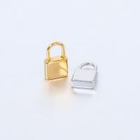Stainless Steel Pendants, 304 Stainless Steel, Lock, plated, DIY, more colors for choice, 17x9.50x4mm, 10PCs/Bag, Sold By Bag